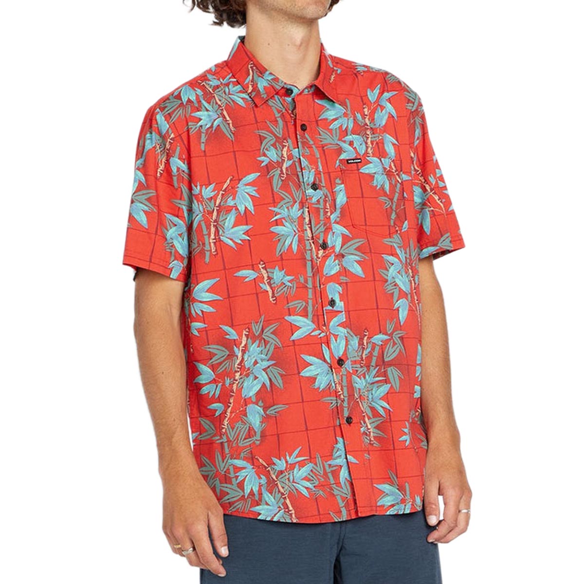 Volcom Bamboozeled Floral Shirt - Flash Red image 1