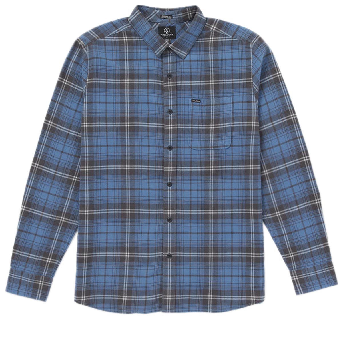 Volcom Caden Plaid Long Sleeve Shirt - Blueberry image 1