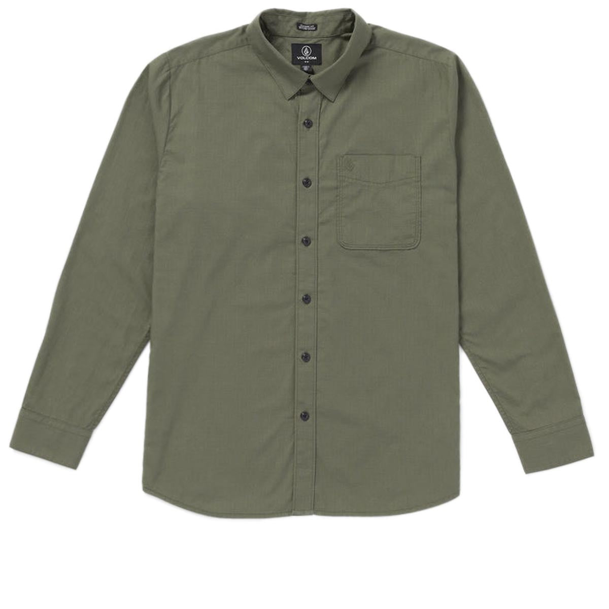 Volcom Date Knight Long Sleeve Shirt - Wintermoss image 1