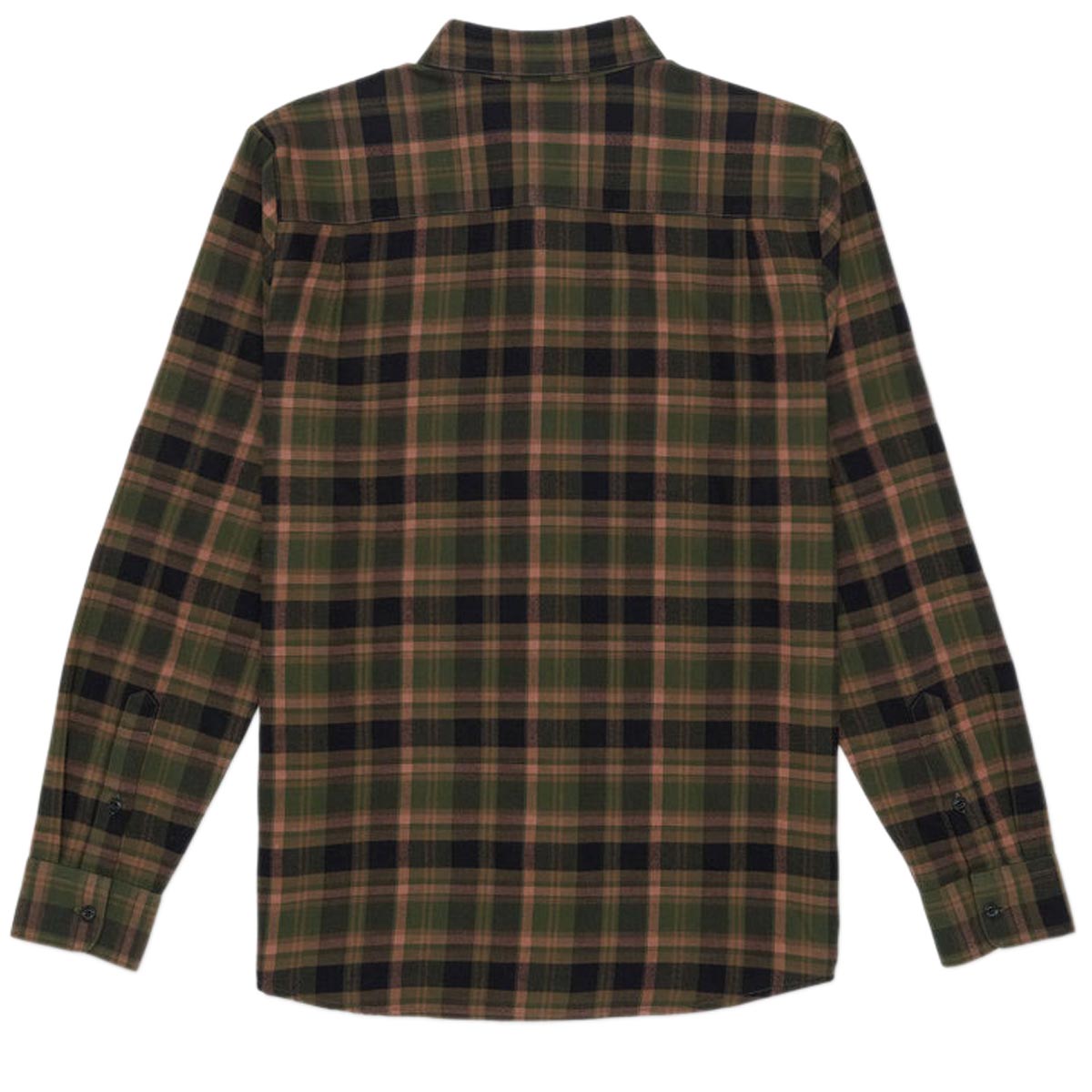 Volcom Caden Plaid Long Sleeve Shirt - Squadron Green image 2