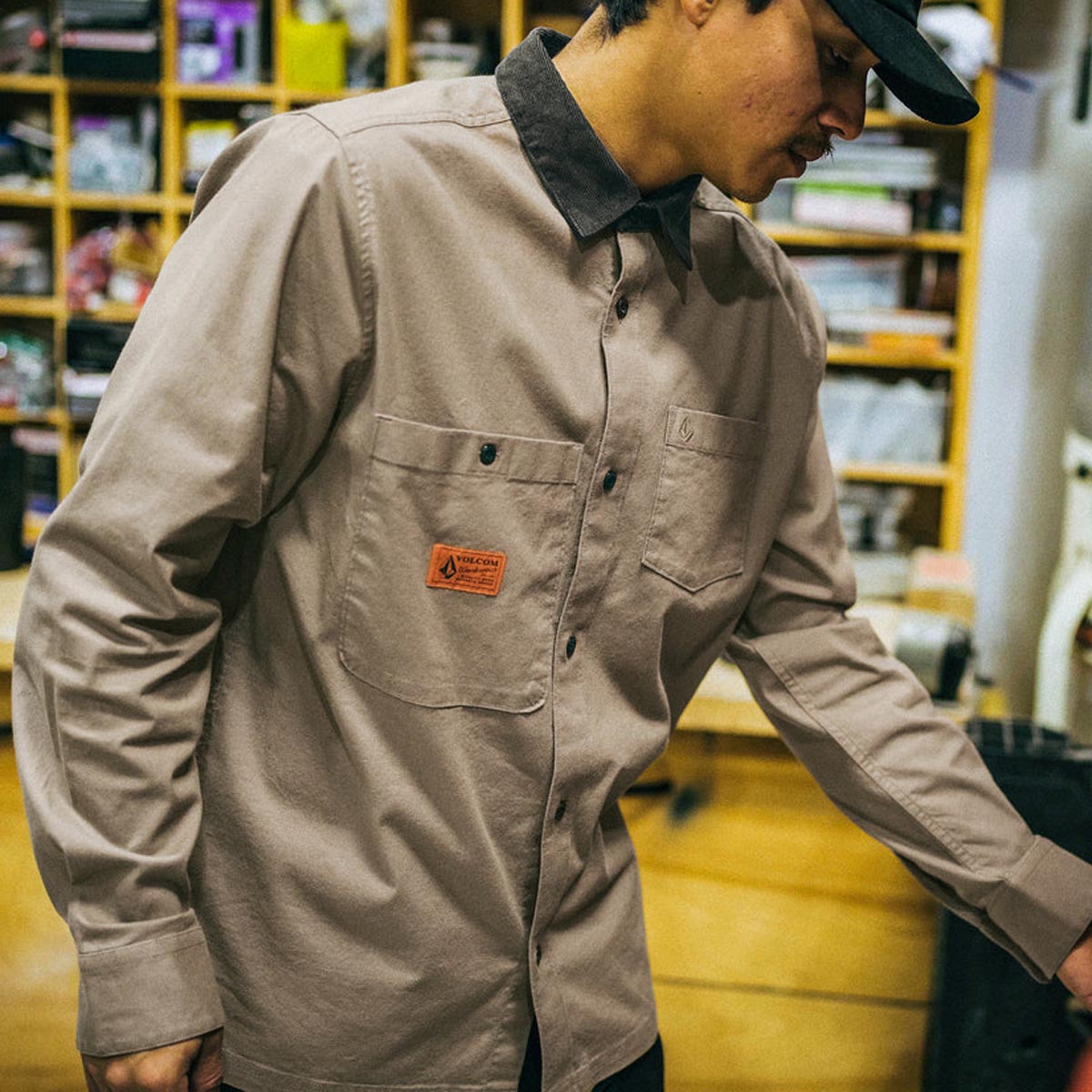 Volcom Debasser Long Sleeve Shirt - Teak image 3