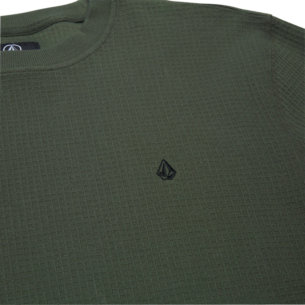 Volcom Gridstone Crew Long Sleeve Shirt - Squadron Green image 2