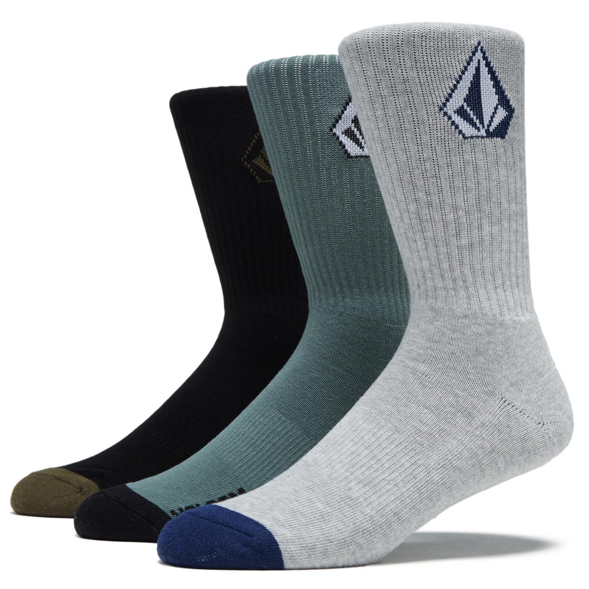 Volcom Full Stone 3 Pack Of Socks - Petrol image 1