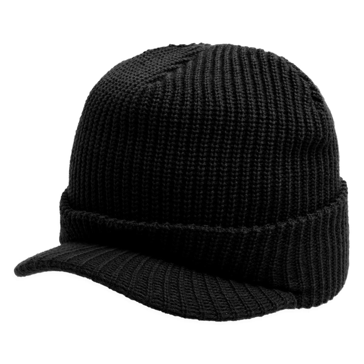 HUF One Star Visor Beanie - Black image 1