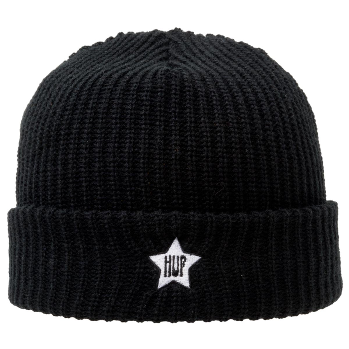 HUF One Star Visor Beanie - Black image 2