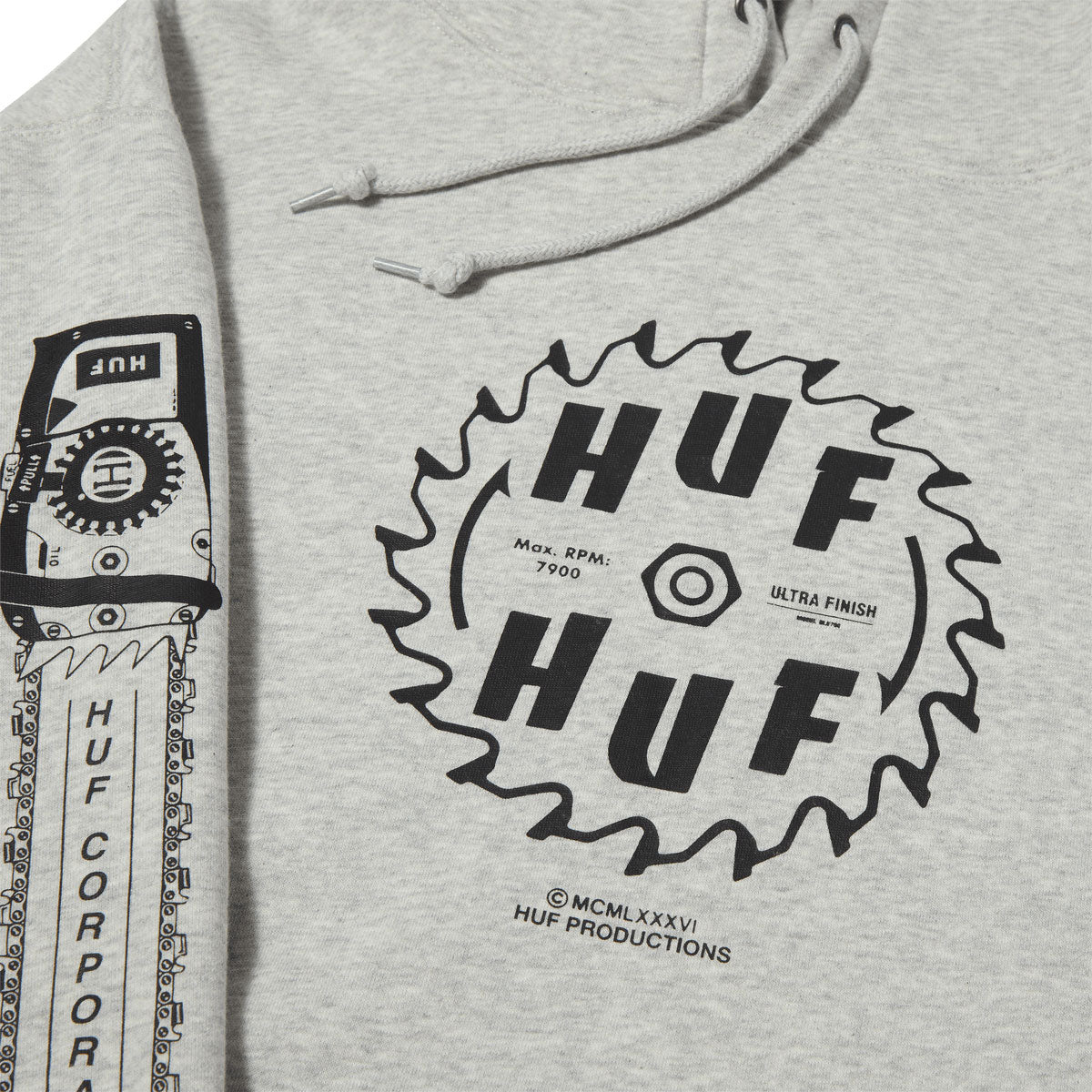 HUF Buzzkill Hoodie - Heather Grey image 3