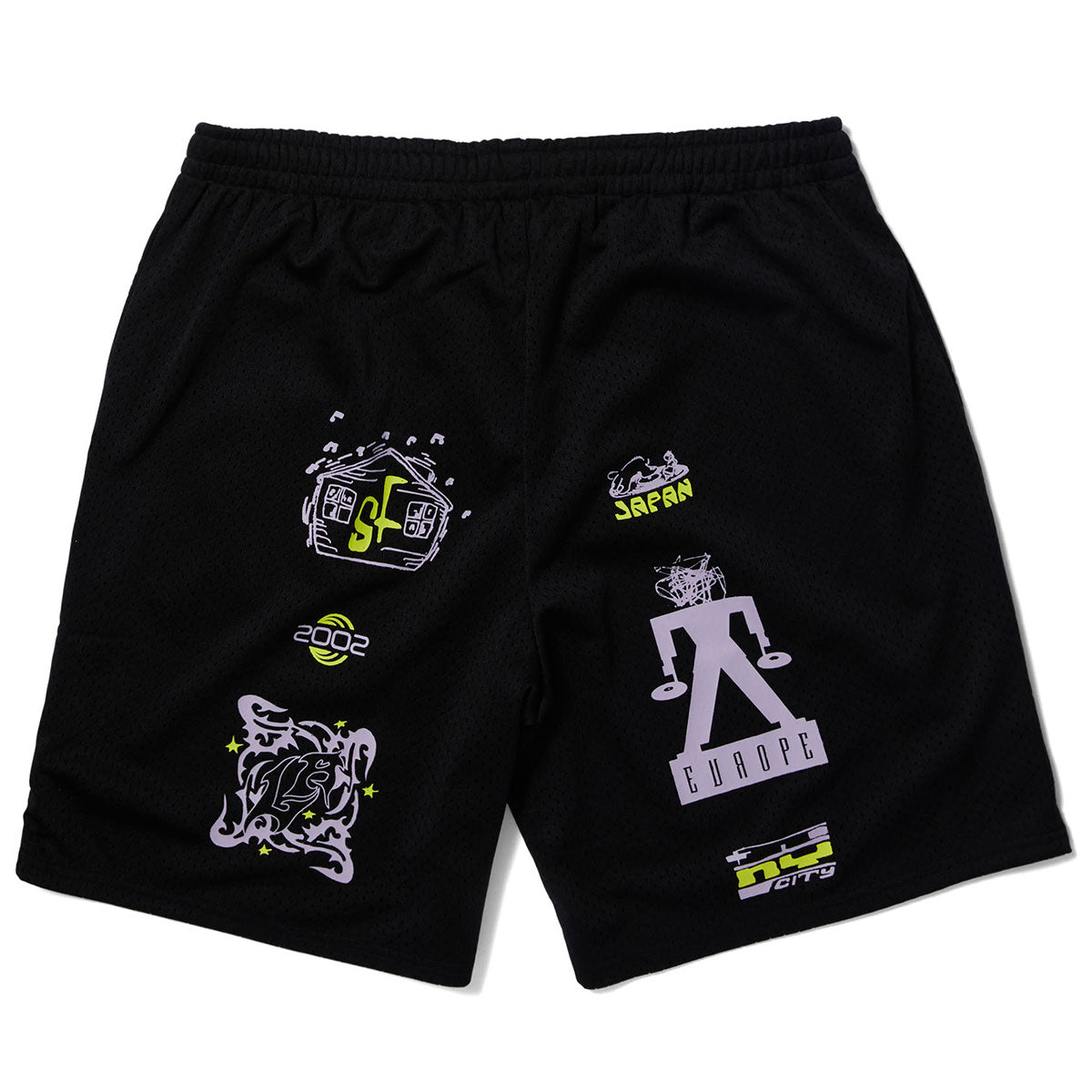 HUF Zine Mesh Basketball Shorts - Black image 2