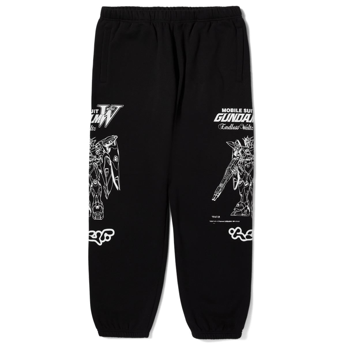 HUF x Mobile Suite Gundam Wing Fleece Pants - Black image 1