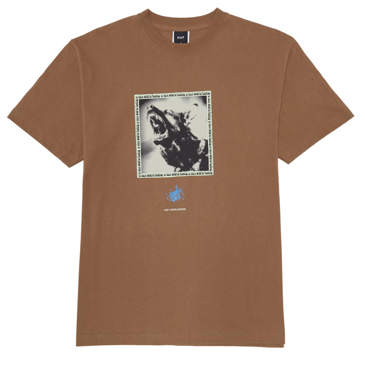 HUF Beware T-Shirt - Camel image 1