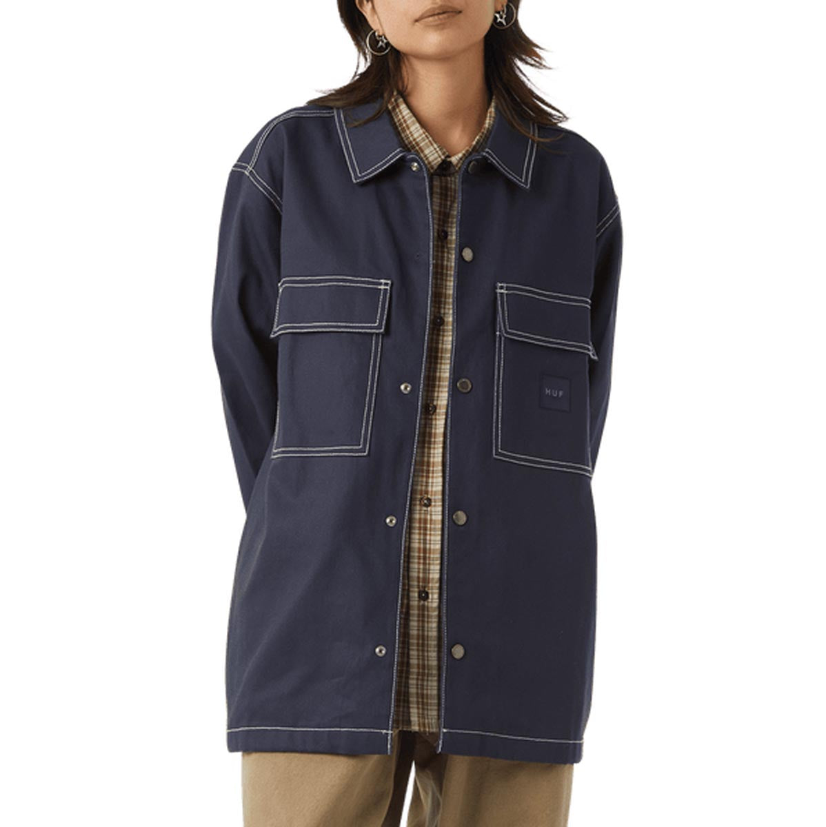 Huf Mason Shacket Jacket - Navy image 5