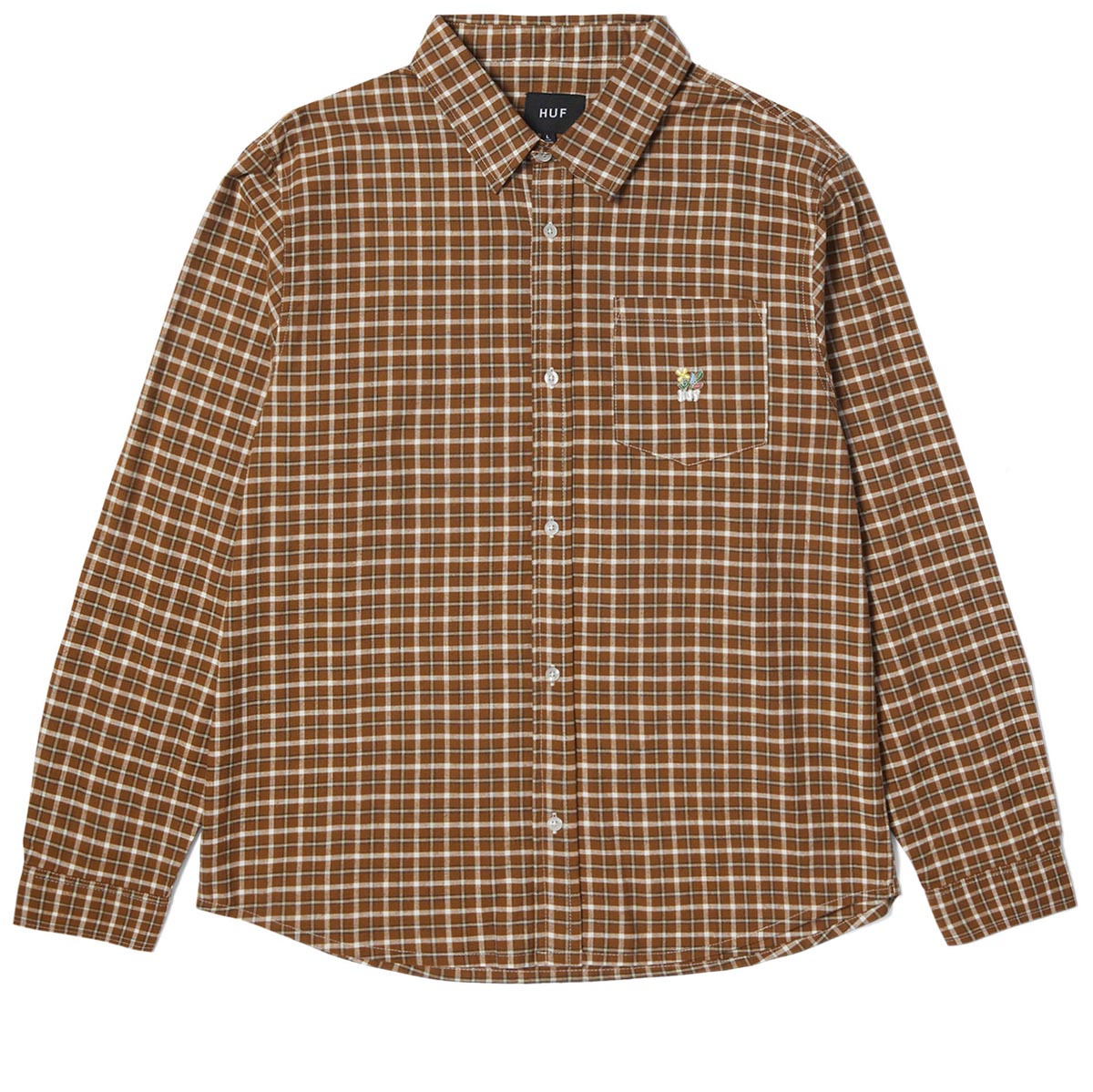 Huf Echo Oxford Plaid Shirt - Russet image 1