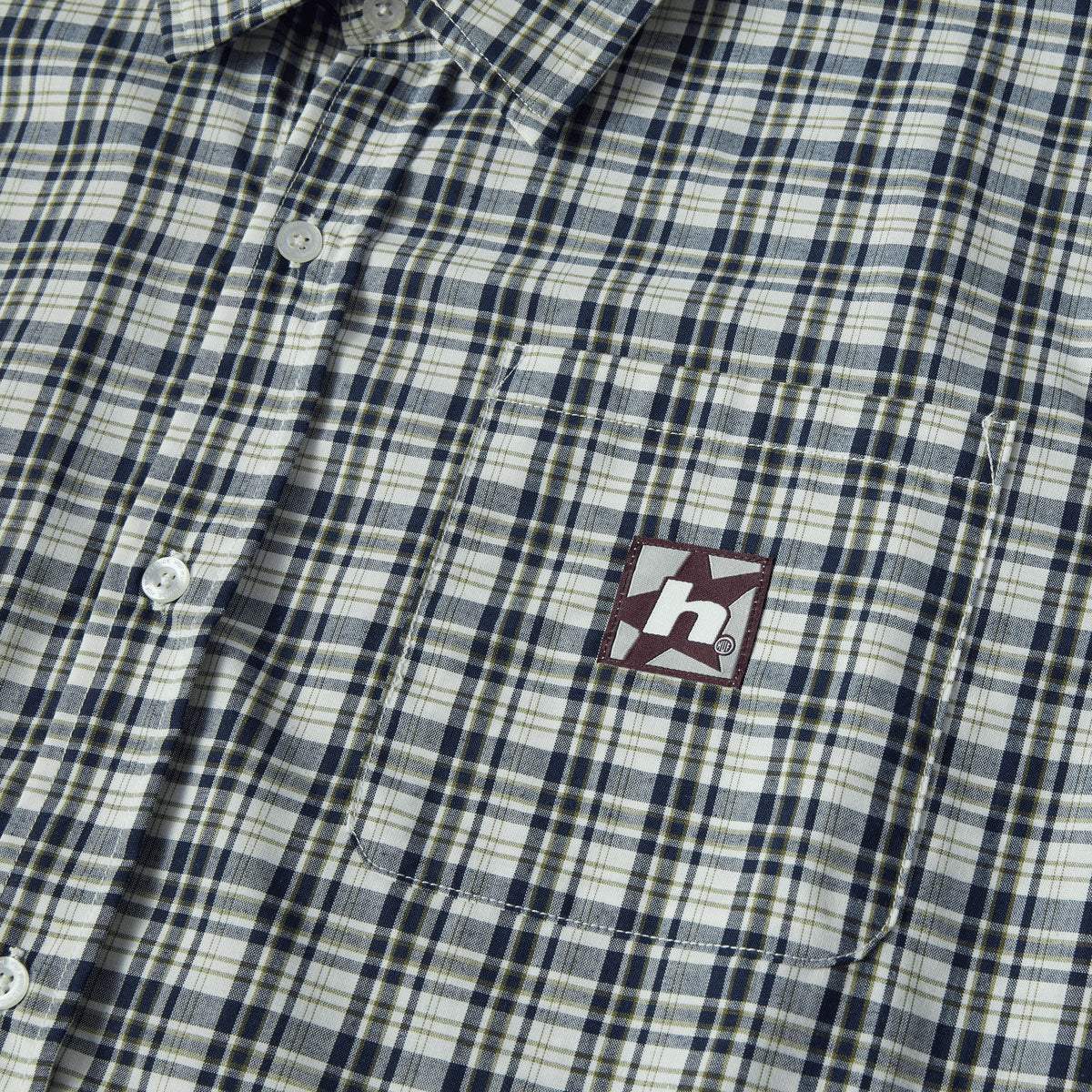 Huf H Star Plaid Shirt - Linen image 4