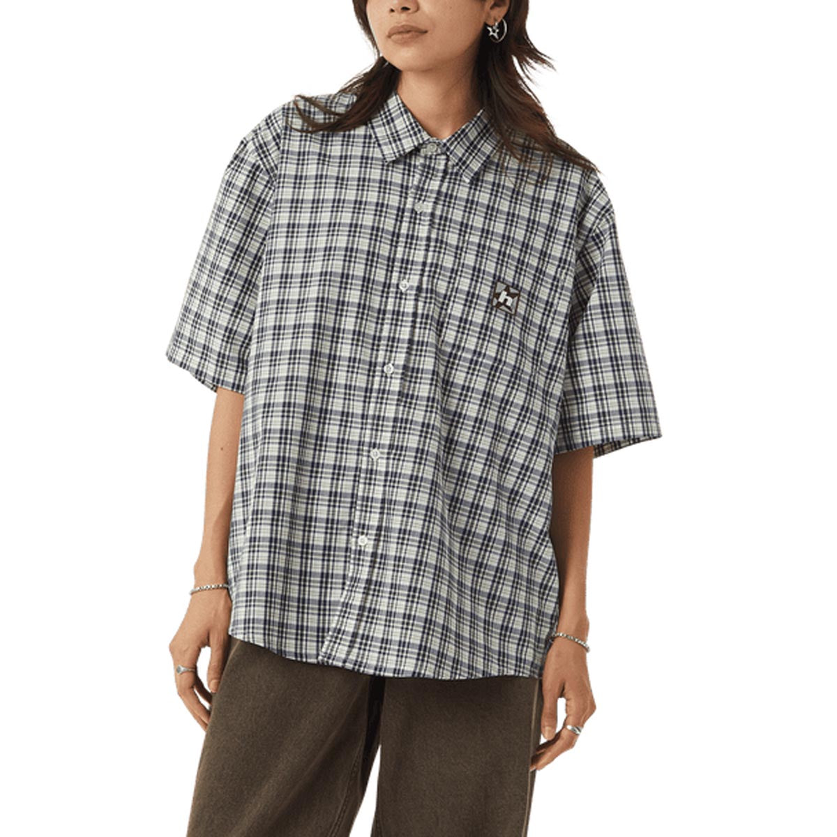 Huf H Star Plaid Shirt - Linen image 5