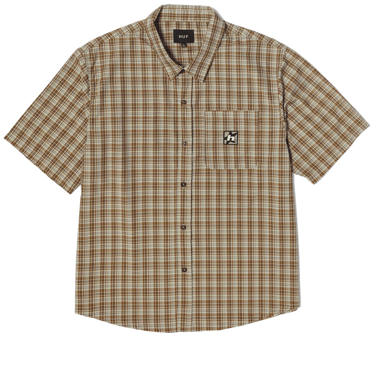 Huf H Star Plaid Shirt - Putty image 2