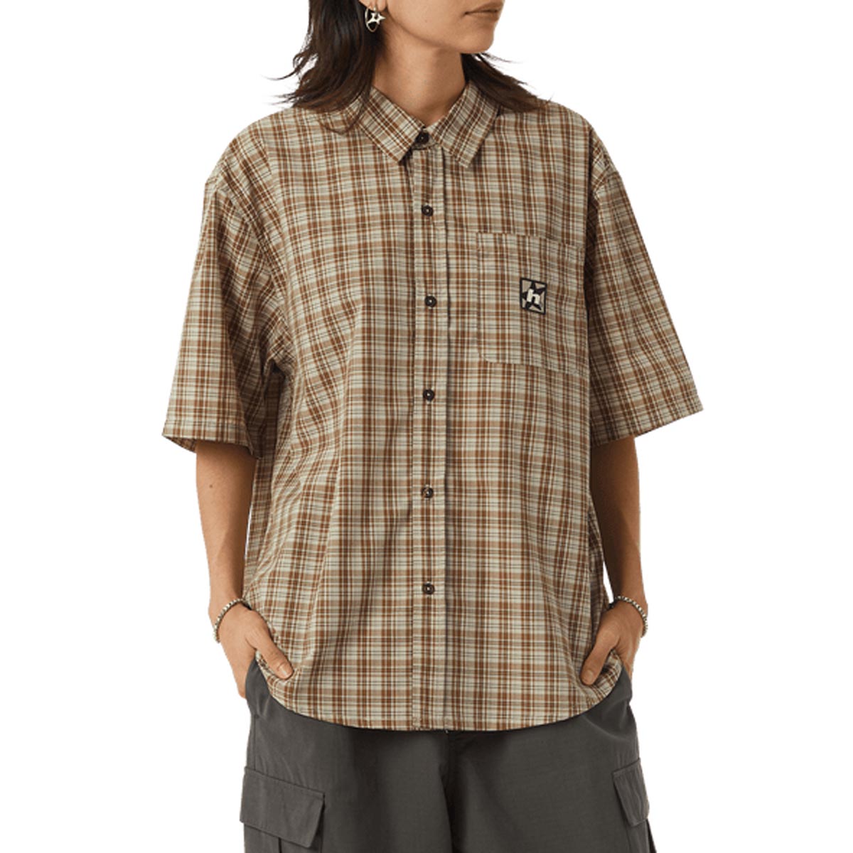 Huf H Star Plaid Shirt - Putty image 5