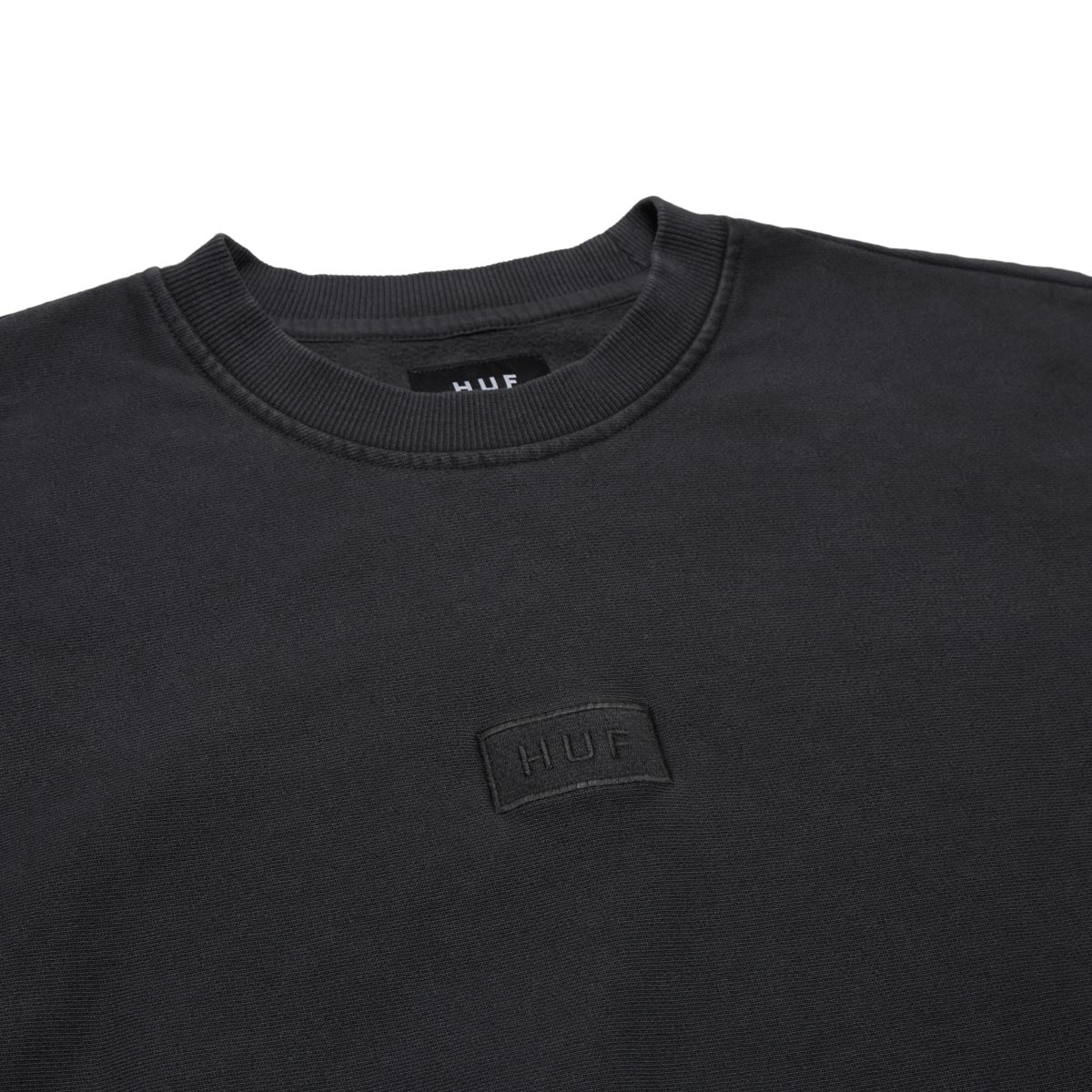 Huf Mason Crewneck Fleece Sweatshirt - Washed Black image 2