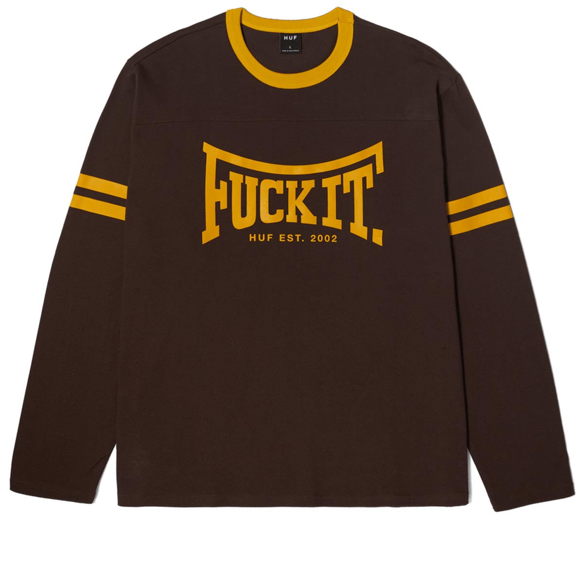 Huf Exeter Long Sleeve Football Shirt - Espresso image 2