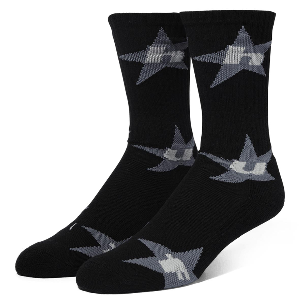 Huf Tri-star Crew Socks - Black image 1