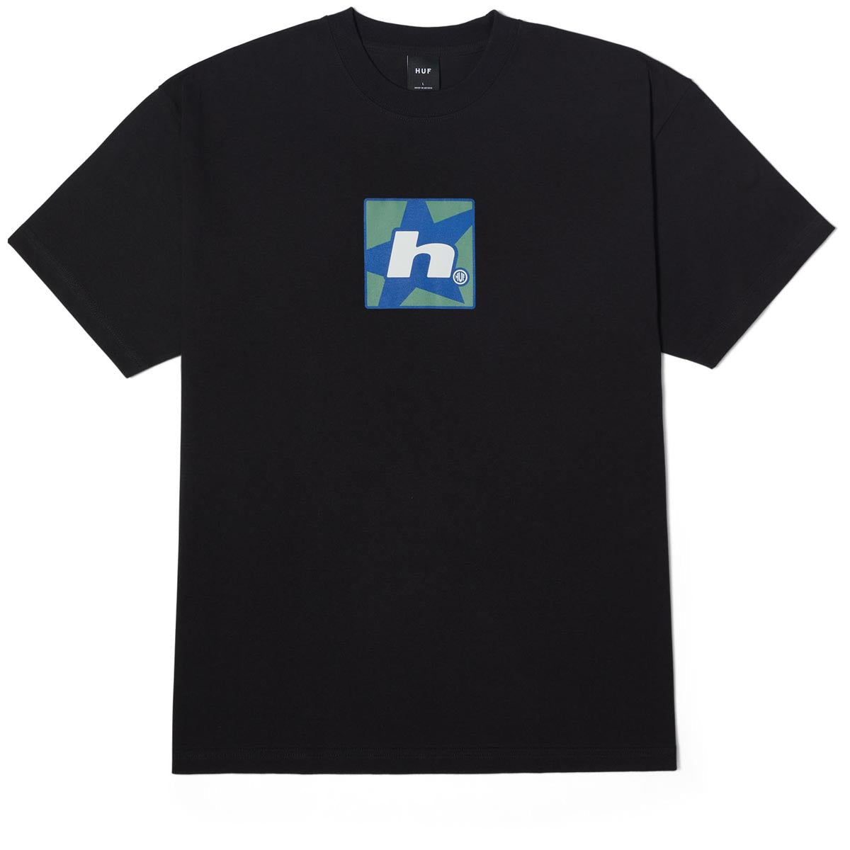 Huf H Star T-Shirt - Black image 1