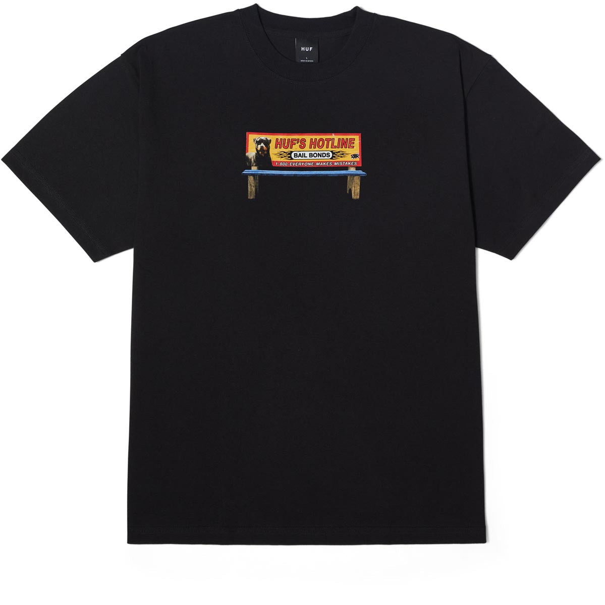 Huf Bail Bonds T-Shirt - Black image 1