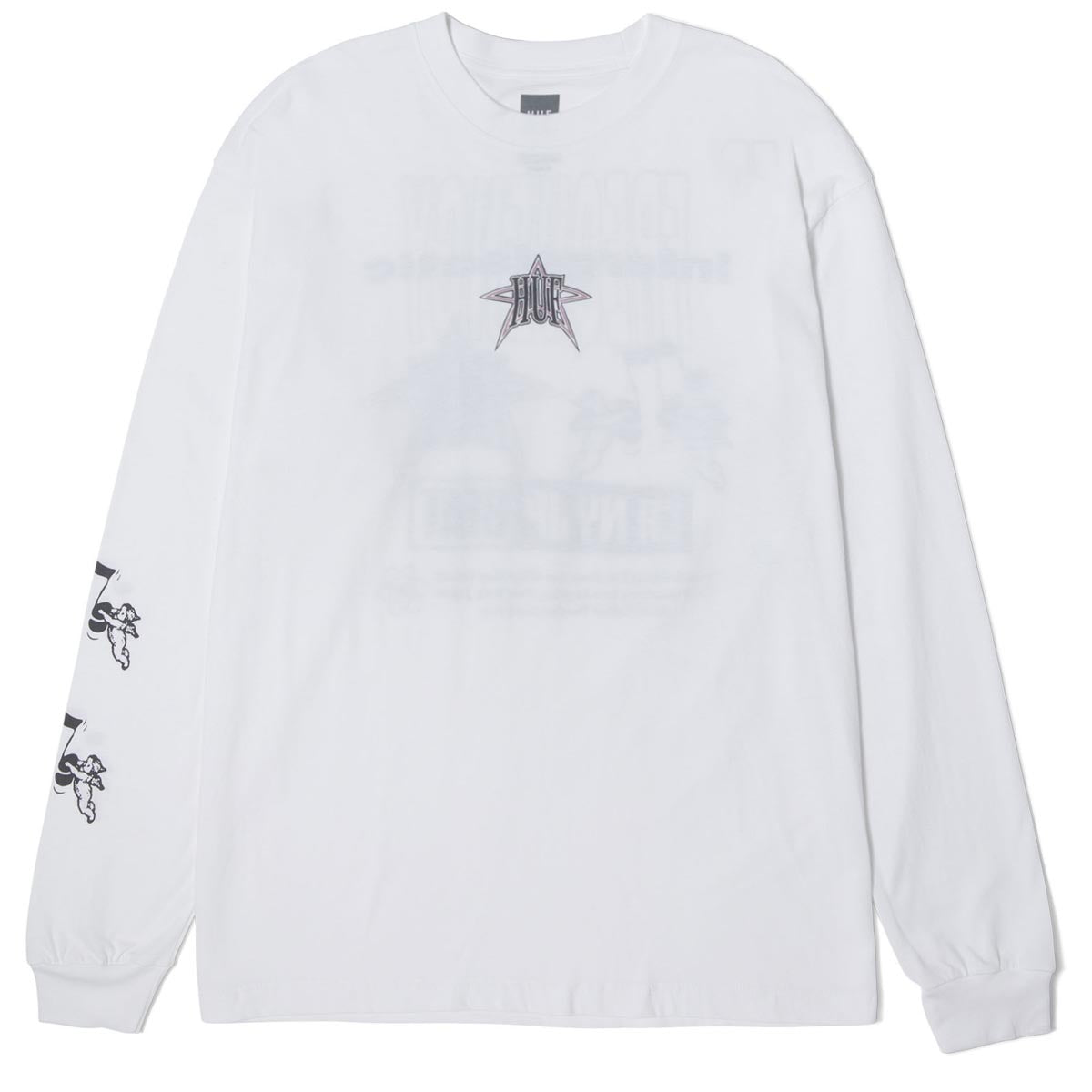 Huf Intergalactic Frequency Long Sleeve T-Shirt - White image 1