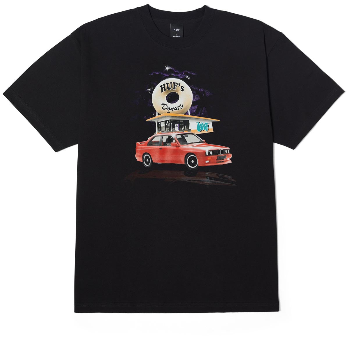 Huf Drive Thru T-Shirt - Black image 1