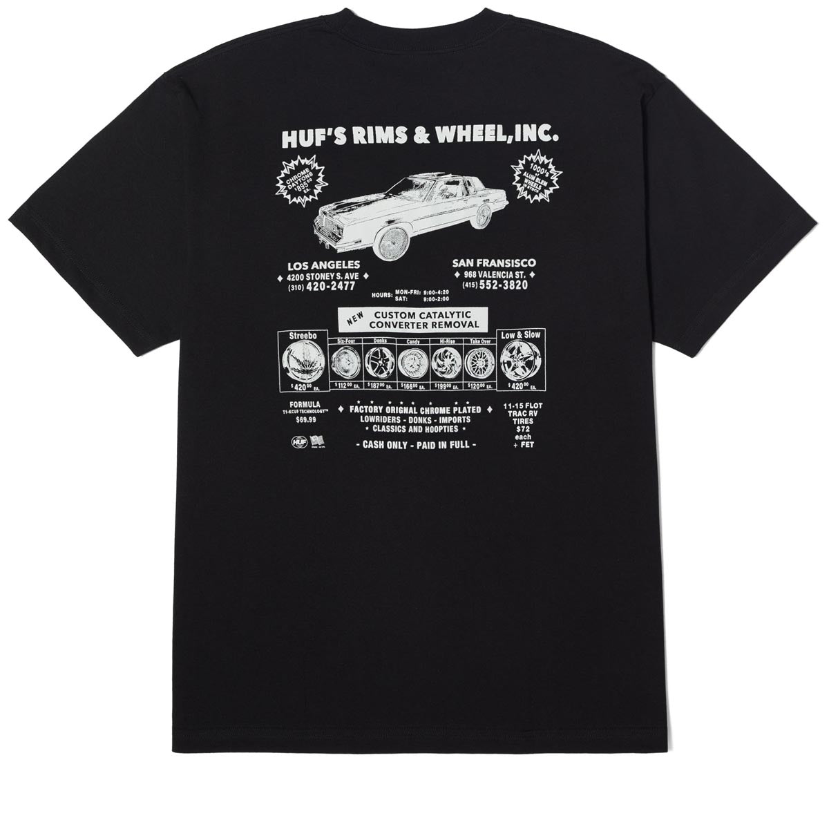 Huf Rim & Wheel Inc T-Shirt - Black image 2