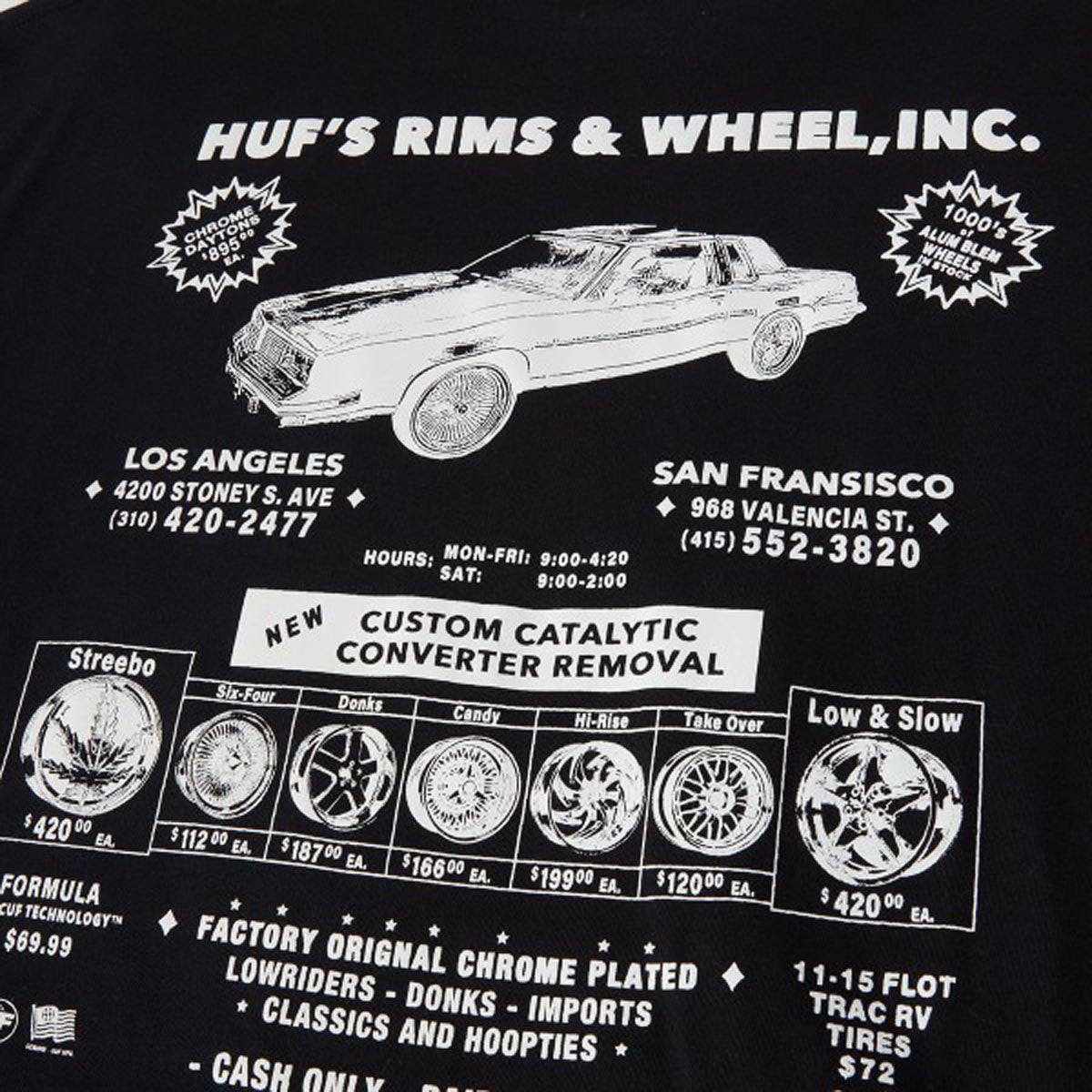 Huf Rim & Wheel Inc T-Shirt - Black image 3