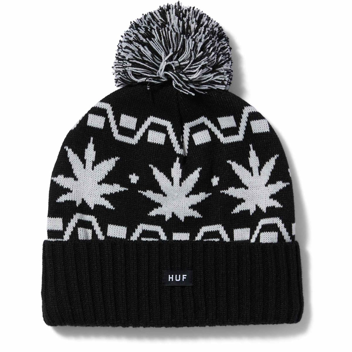 Huf Apres Cuff Pom Beanie - Black image 1