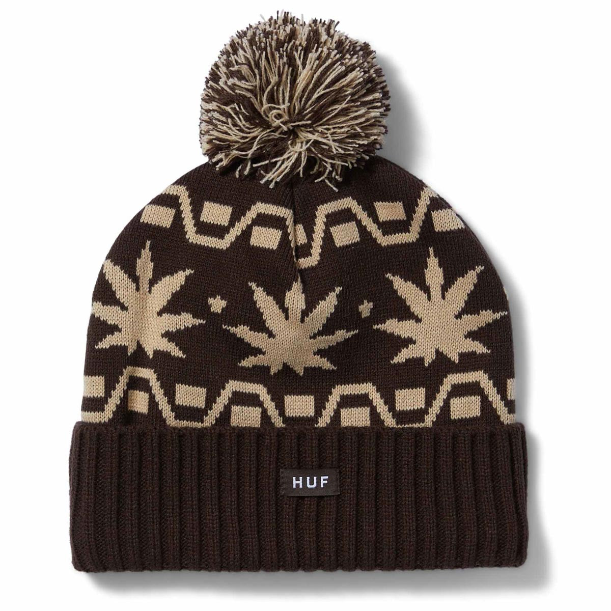 Huf Apres Cuff Pom Beanie - Brown image 1