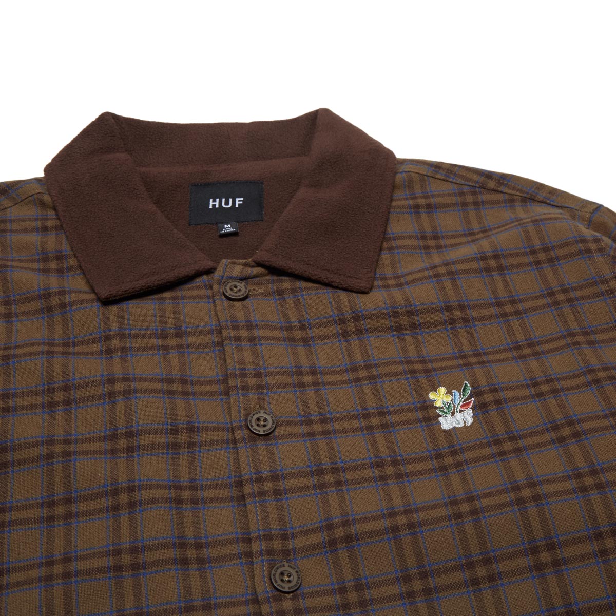 Huf Weston Fleece Lined Shirt Jacket - Espresso image 4