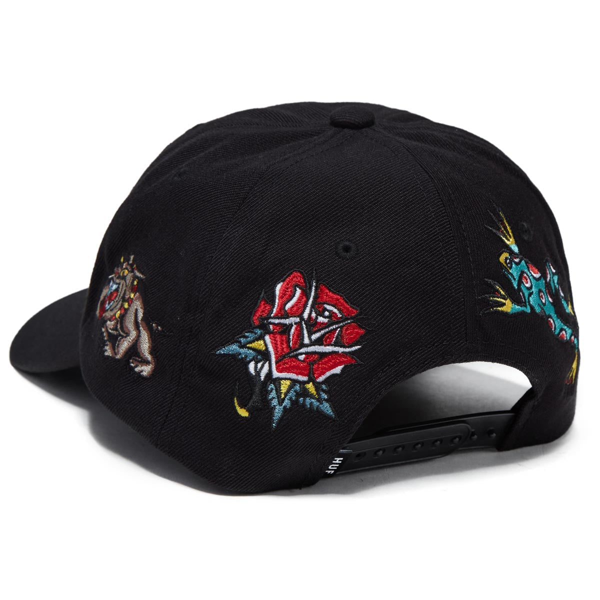 Huf Bledsoe 6 Panel Snapback Hat - Black image 2