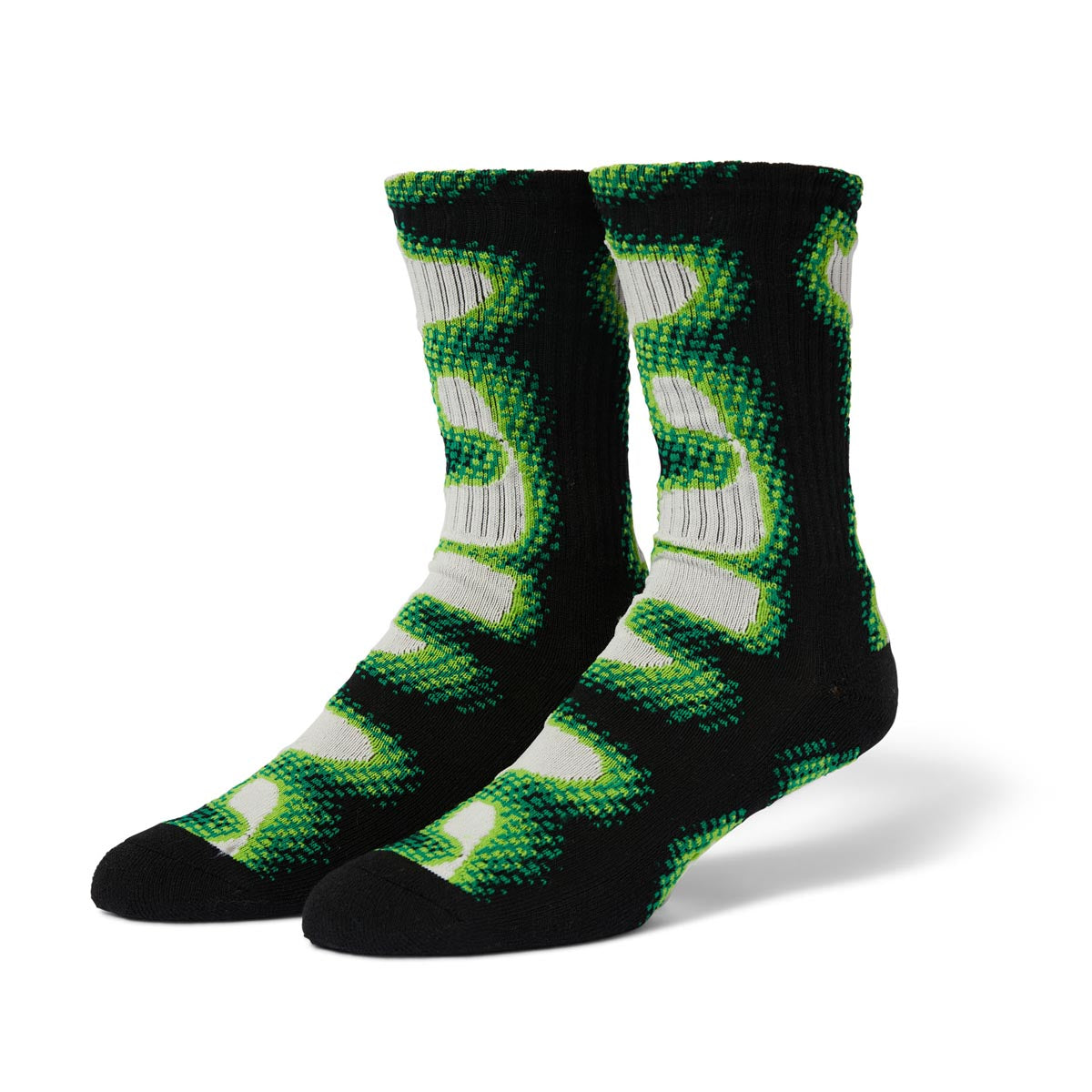 Huf Blur Crew Socks - Black image 1