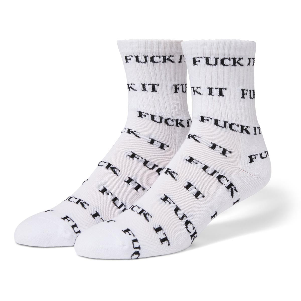 Huf Fuck It 1/4 Socks - White image 1