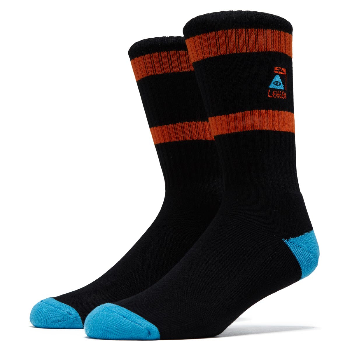 Lakai x Poler Summit Crew Socks - Black image 1