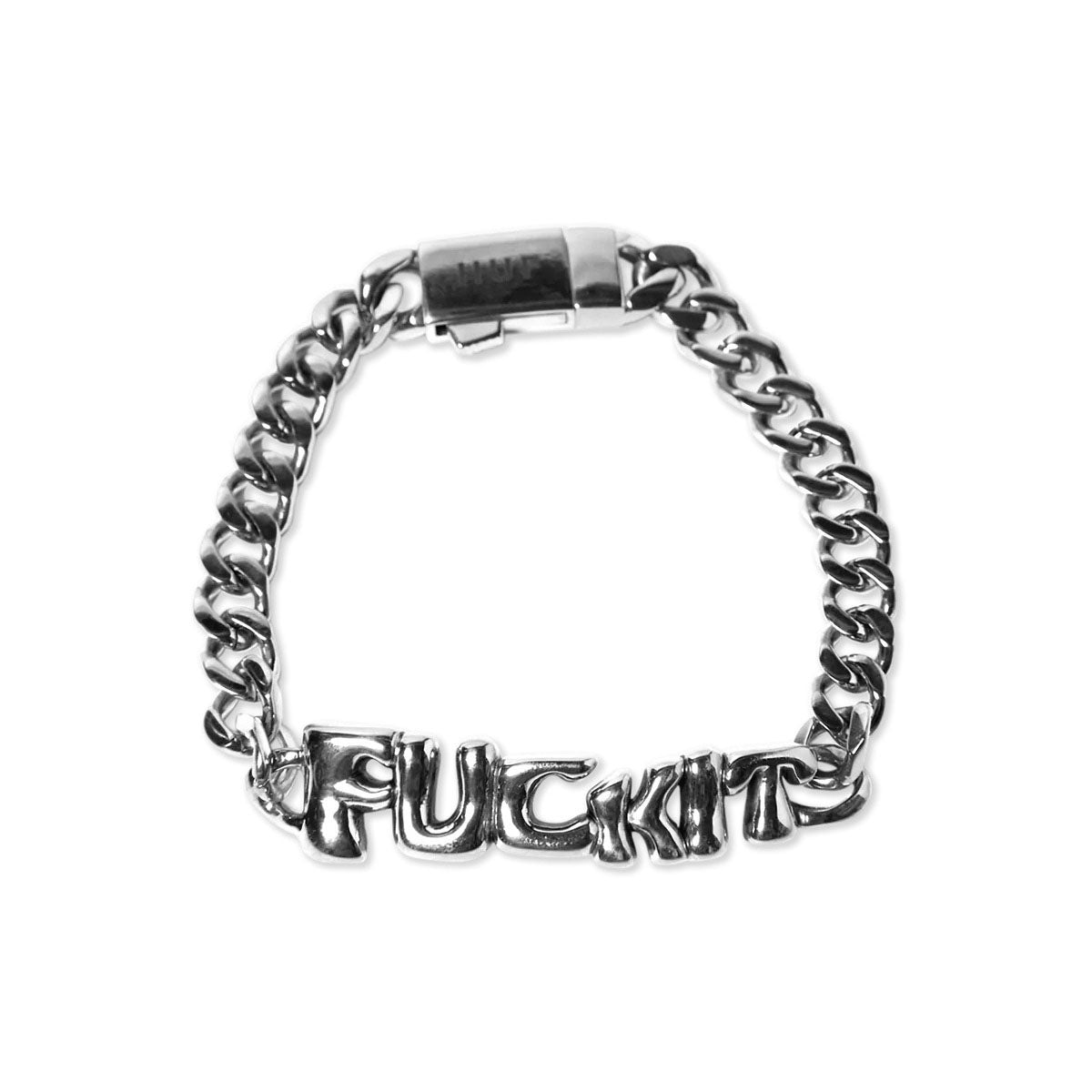 HUF Fuck It Warped Id Bracelet Accessories - Silver image 1