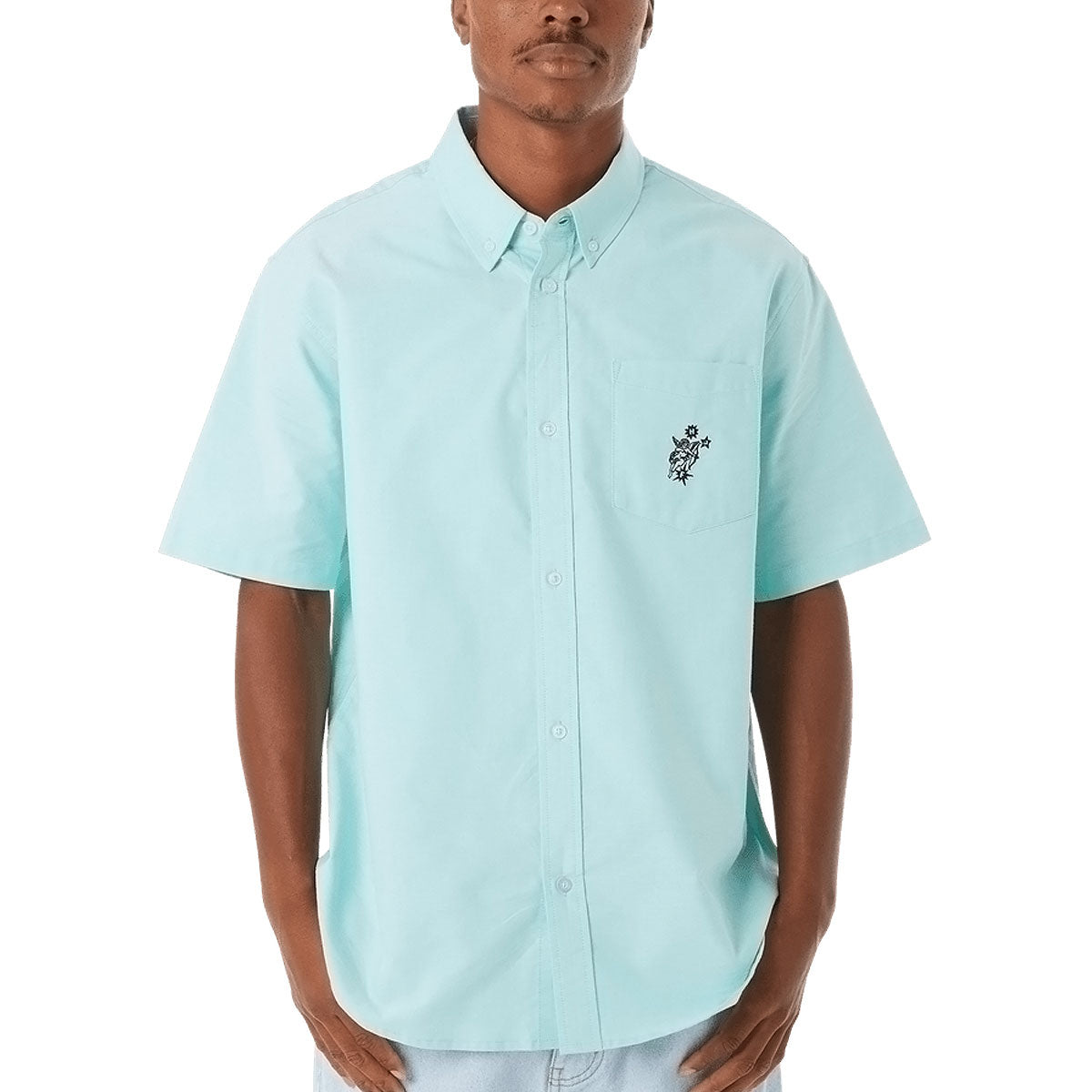 HUF Icarus Oxford Shirt - Diffused Jade image 2