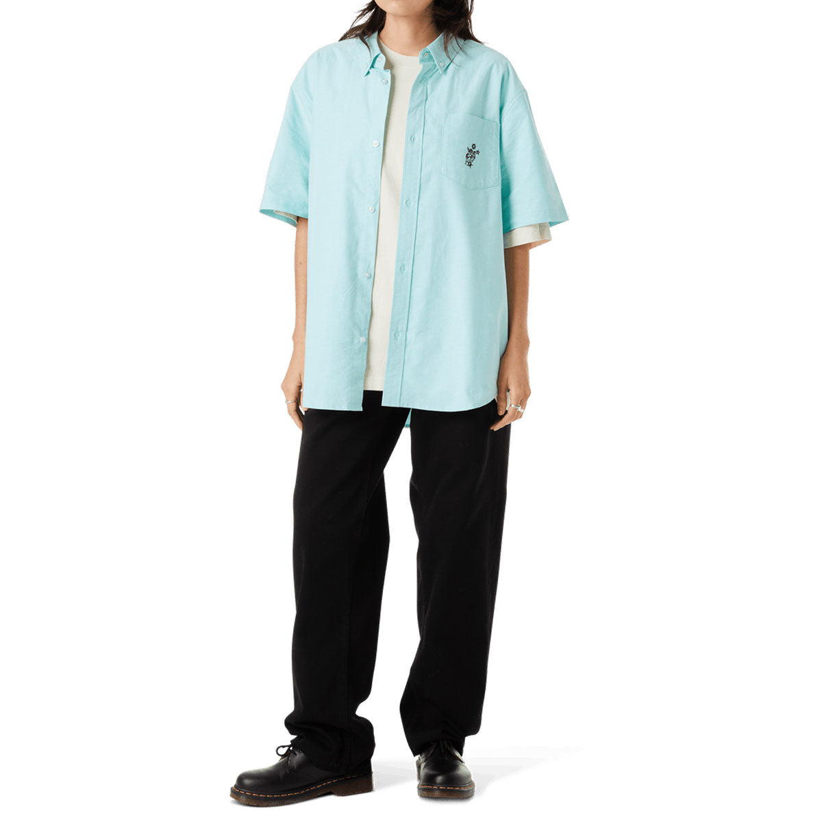 HUF Icarus Oxford Shirt - Diffused Jade image 5