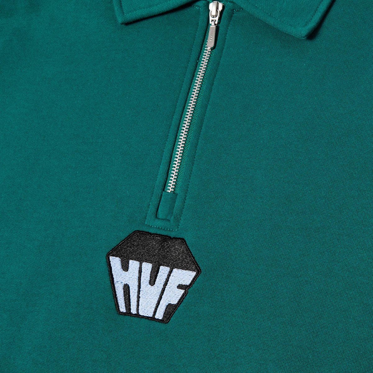 HUF Big Block 1/4 Zip French Terry Sweatshirt - Sea Green image 3