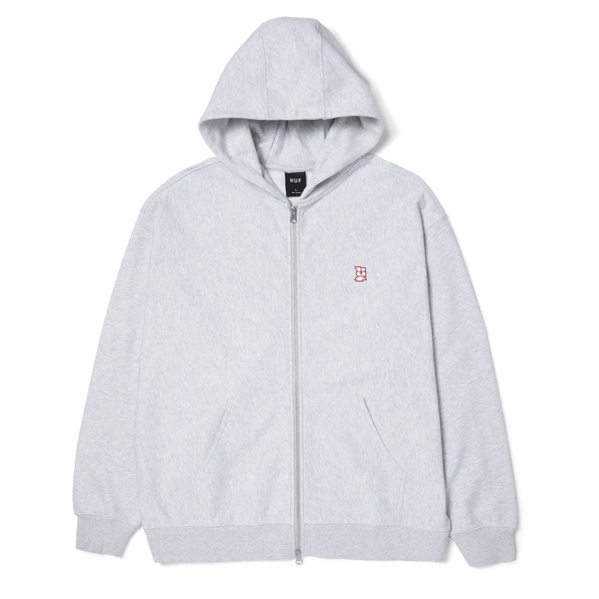 HUF Megablast Full Zip French Terry Hoodie - Ash Heather image 1