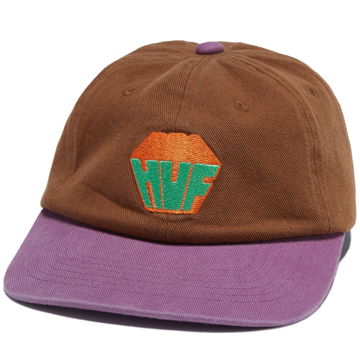 HUF Big Block Washed 6 Panel Cv Hat - Brown image 1