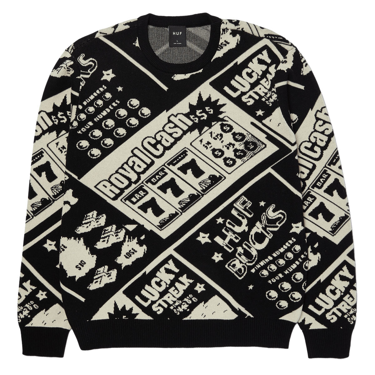 HUF Lucky Crewneck Sweater - Black image 2