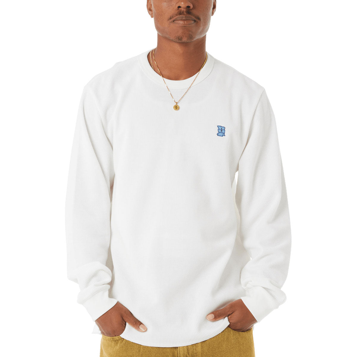 HUF Shrader Long Sleeve Thermal Shirt - White image 1