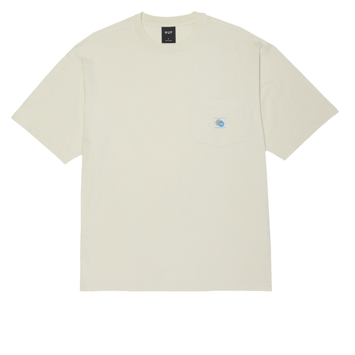 HUF Total Eclipse Knit Boxy Top Pocket T-Shirt - Natural image 2