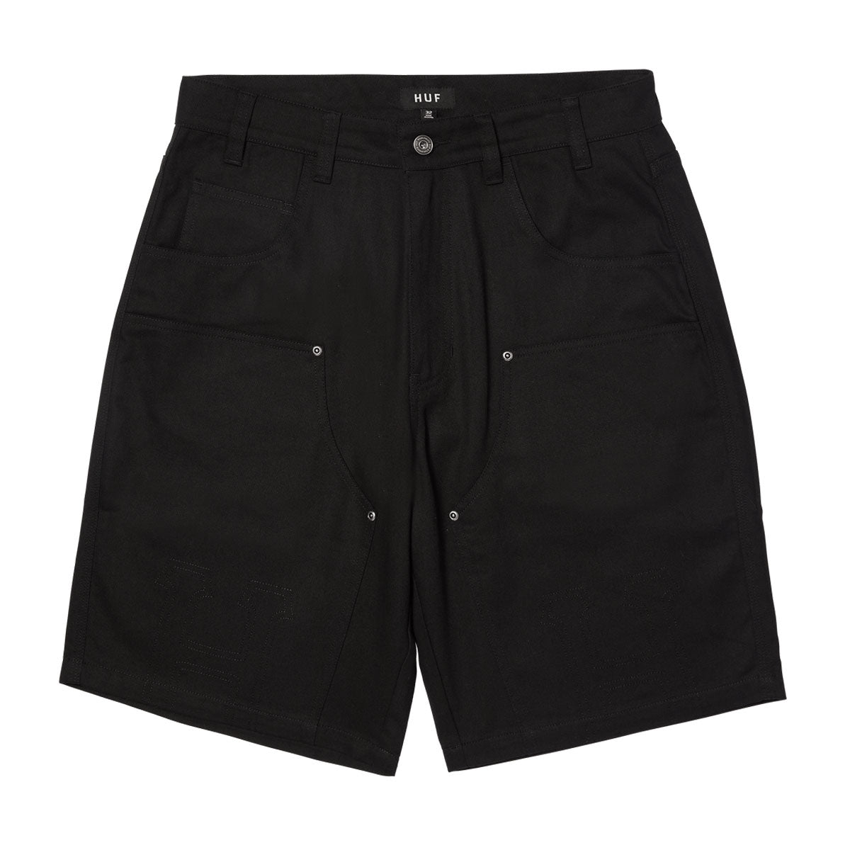 HUF Classic H Double Knee Work Shorts - Black image 1