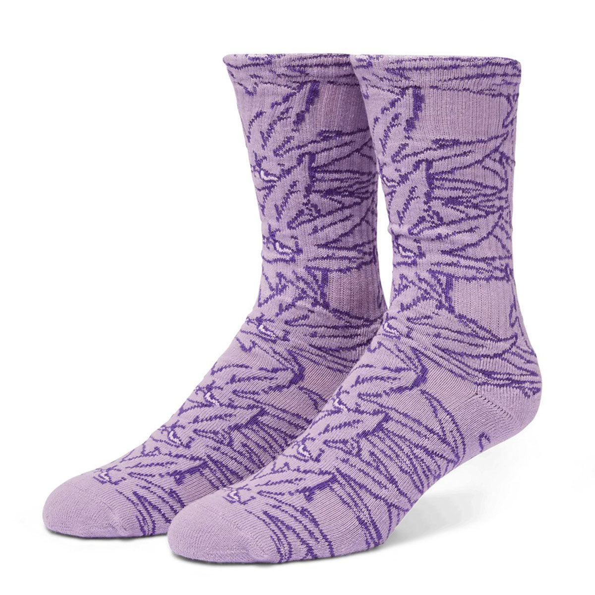 HUF Green Buddy Pattern Socks - Purple image 1