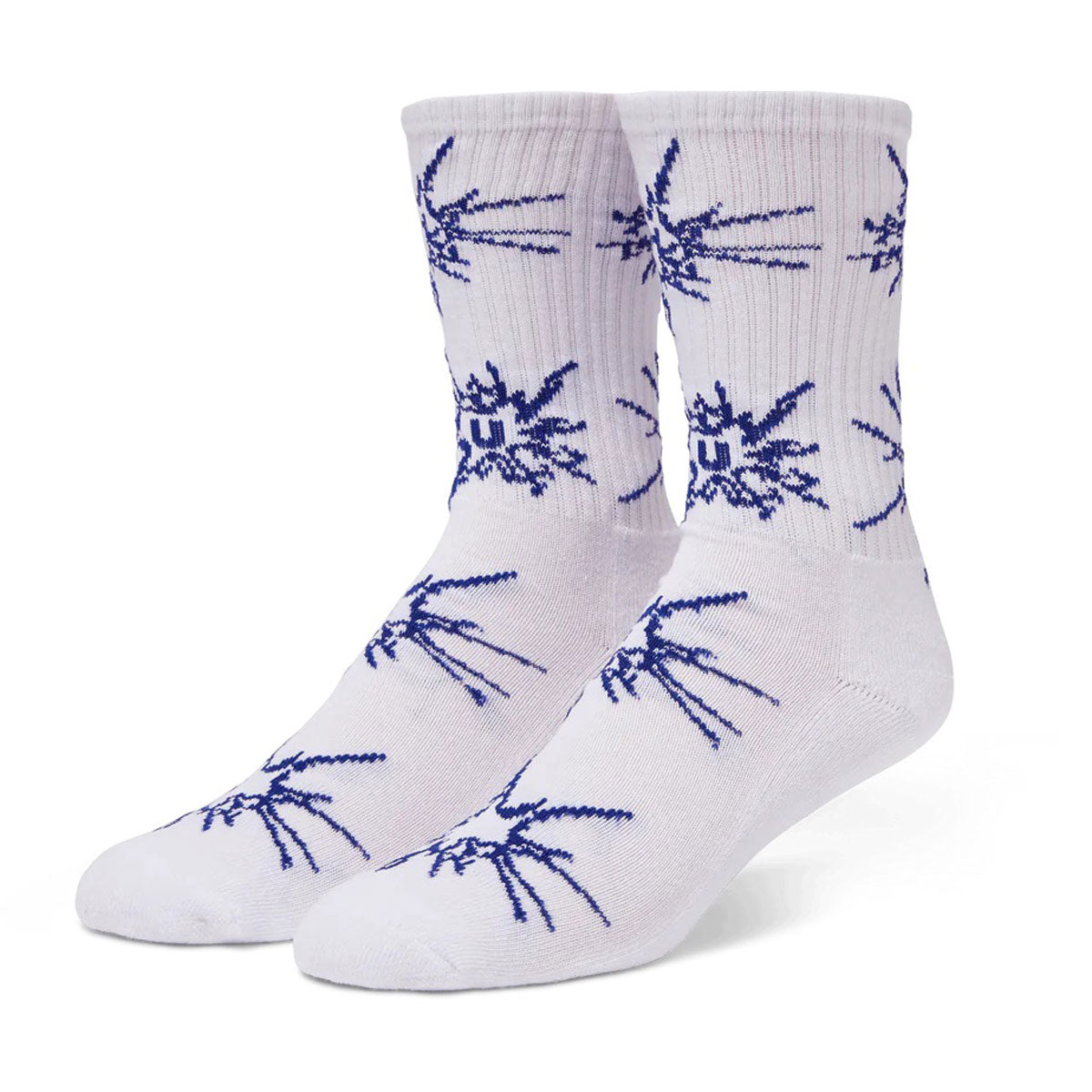 HUF Auto Glass Crew Socks - White image 1