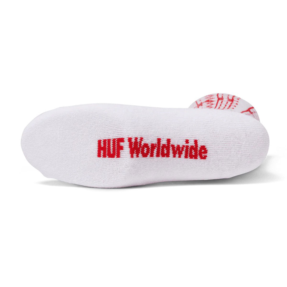 HUF Fuck It Repeat Crew Socks - White image 2