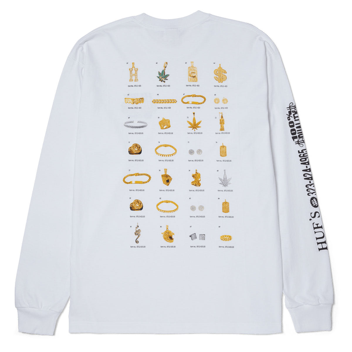 HUF Jewelry Long Sleeve T-Shirt - White image 2