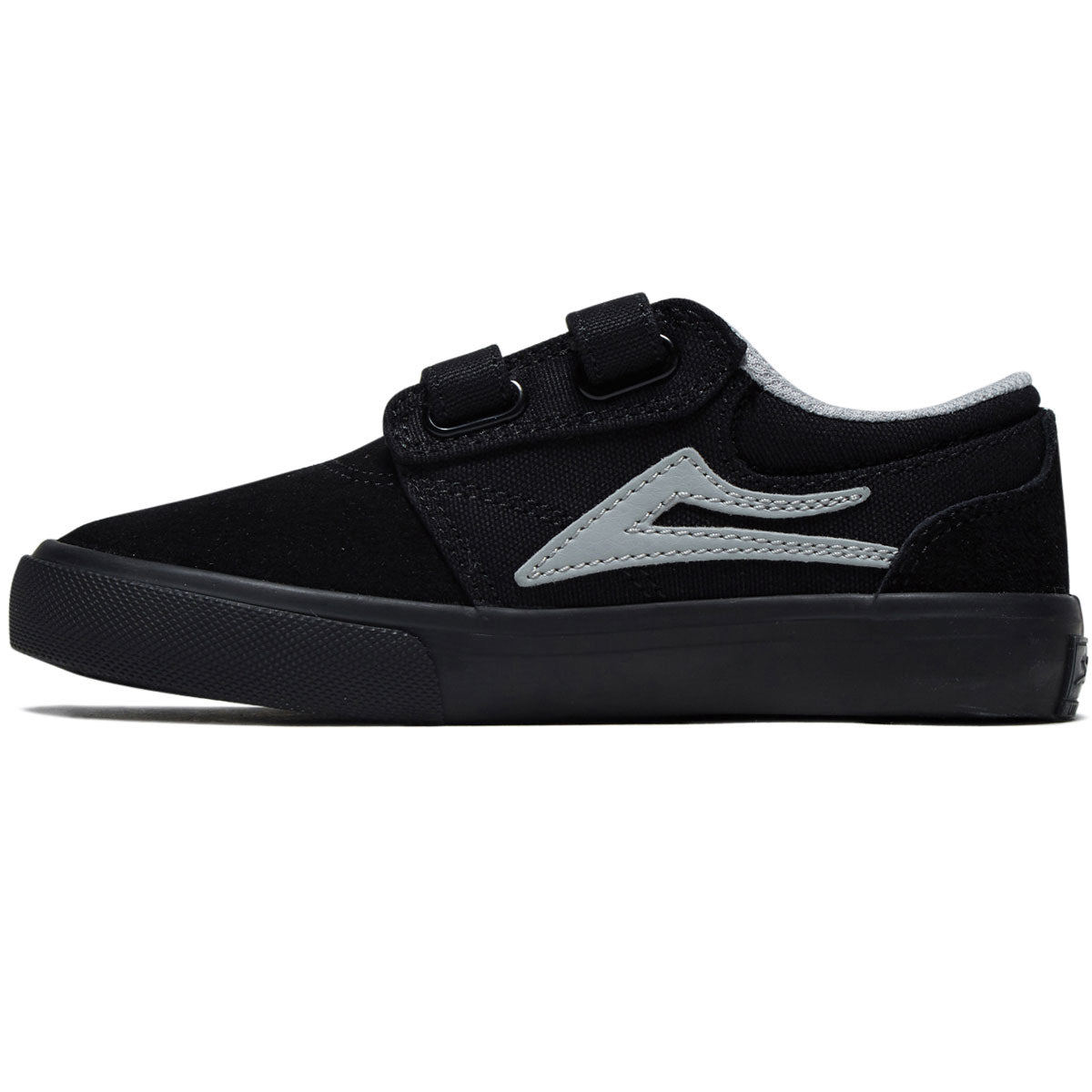 Lakai Youth Griffin Shoes - Black Suede/Black image 2